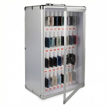 Handyhotel für 36 Mobiltelefone, abschließbar mit Wandhalterung & Tragegriff