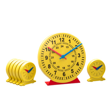 Wissner Klassensatz 3: Lernuhr mit Standfuß & 24x Schüleruhr im Kunststoffkoffer