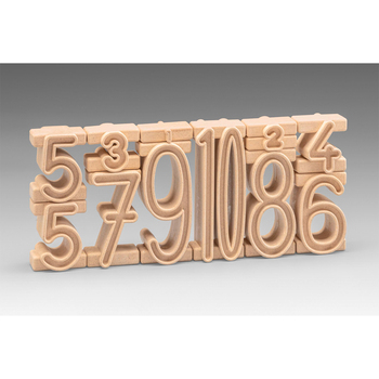 Wissner Stapelzahlen Starter Set aus 11 Stapelzahlen naturfarben