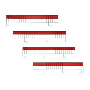 Wissner Zahlenstrahl Rechenband 2 m für Tafeln magnetisch, beschreibbar, abwischbar