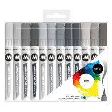 Molotow Grey Set - 12er Etui AQUA COLOR BRUSH