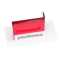 Wissner Geometriespiegel rot transparent RE-Plastic® 15 x 10 x 6 cm