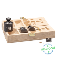 Wissner Gewichtssatz 2 kg, RE-Wood® Kasten & Deckel
