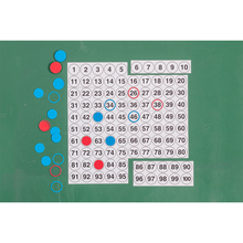 Wissner Hunderterfeld für Tafel, 12 Magnetplatten inkl. Ringe und Kreise