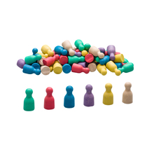 Wissner Satz aus 60 Spielfiguren, je 10 Stück in 6 Farben