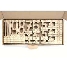 Wissner Stapelzahlen Set aus 34 Stapelzahlen naturfarben